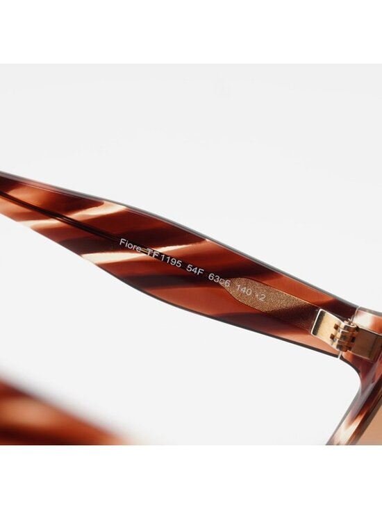 Tom Ford Fiore FT1195 54F Sunglasses Red Havana Cat Eye Frame, Brown Lenses main image 9